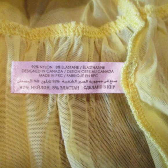 Bundle 3 for $15 - Bright Yellow Sheer Babydoll Nightie - Picture 3 of 3